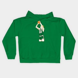 Larry Bird Jumpshot Drawing Kids Hoodie